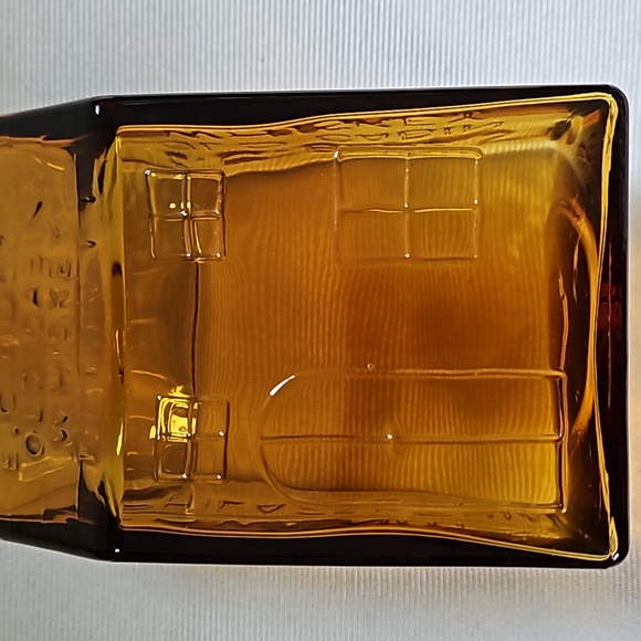 VINTAGE E.C. Booz's Amber Old Cabin Empty Whiskey Glass Bottle With Cork - Picture 2 of 8